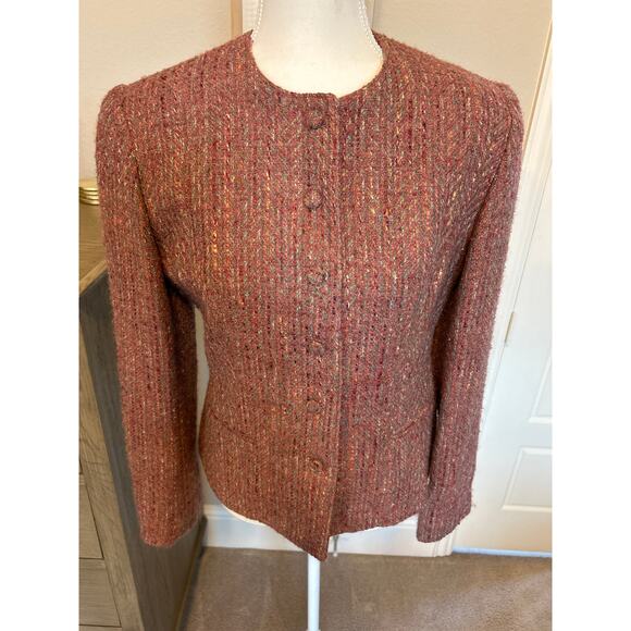 lombardi inc | Vintage Tweed Heathered Mauve Mohair Woolblend Blazer | 6 - Picture 4 of 12